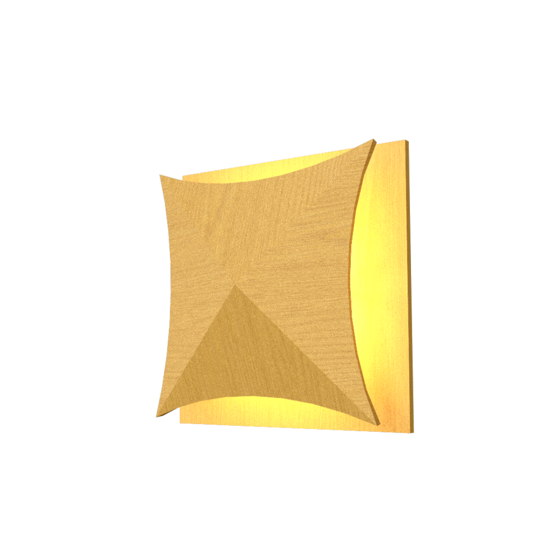 Accord Lighting 4063LED.49 Facet Accord Wall Lamp in Organic Gold