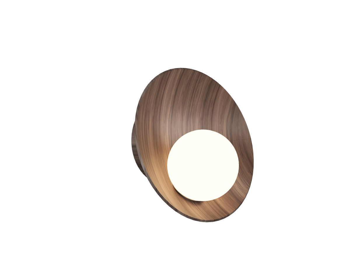 Applique murale Accord Lighting 4217.18 Oyster Accord en noyer américain