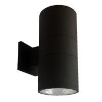 Arani UD-RD-50W-50K-V2 Cylinder LED Up and Down Wall Light in Black