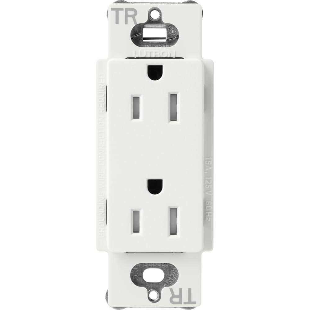 Lutron - Claro & Satin Colors 15A TR Receptacle - SCRS-15-TR-RW | Montreal Lighting & Hardware