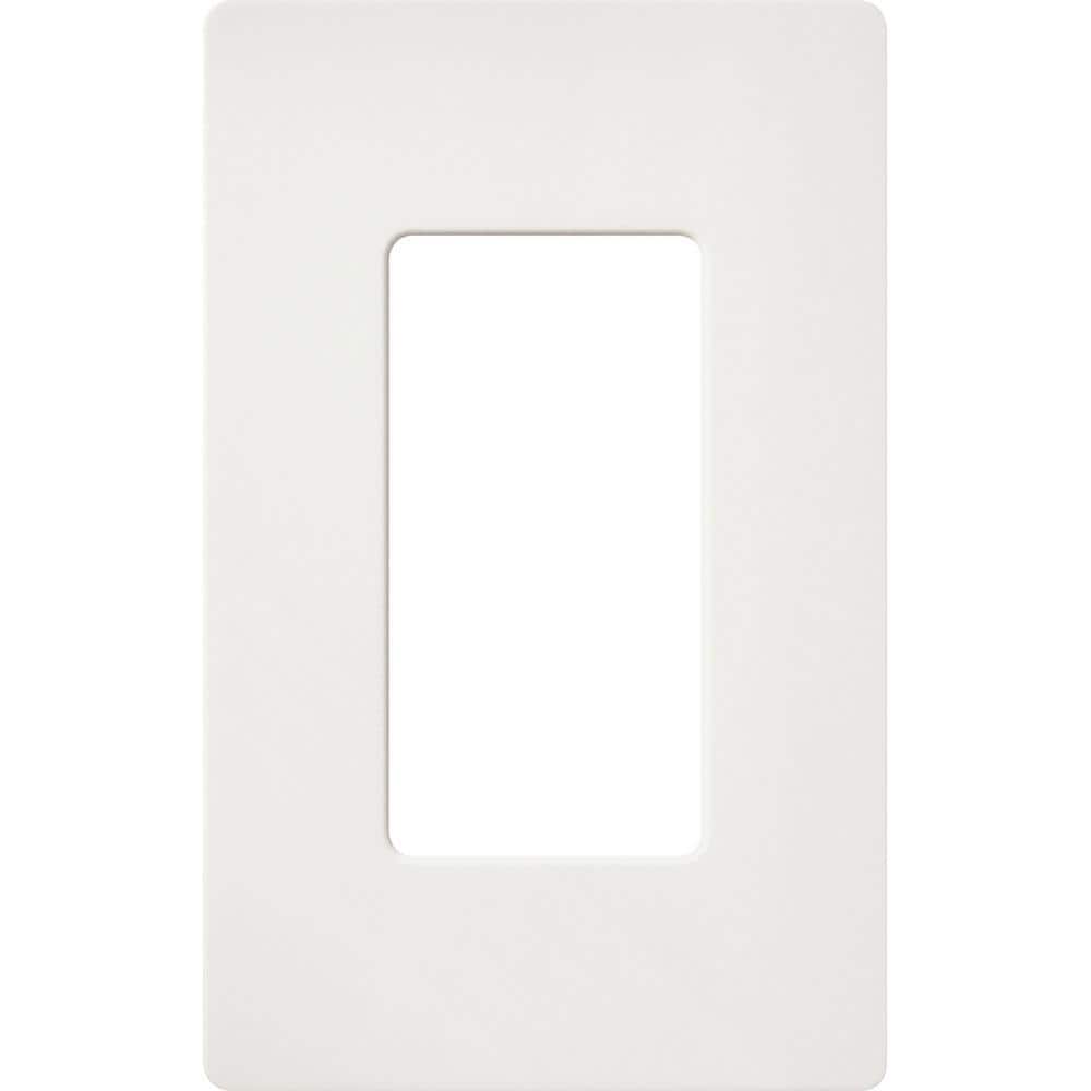 Lutron SC-1-RW Claro & Satin Colors Wallplate in Satin Architectural White