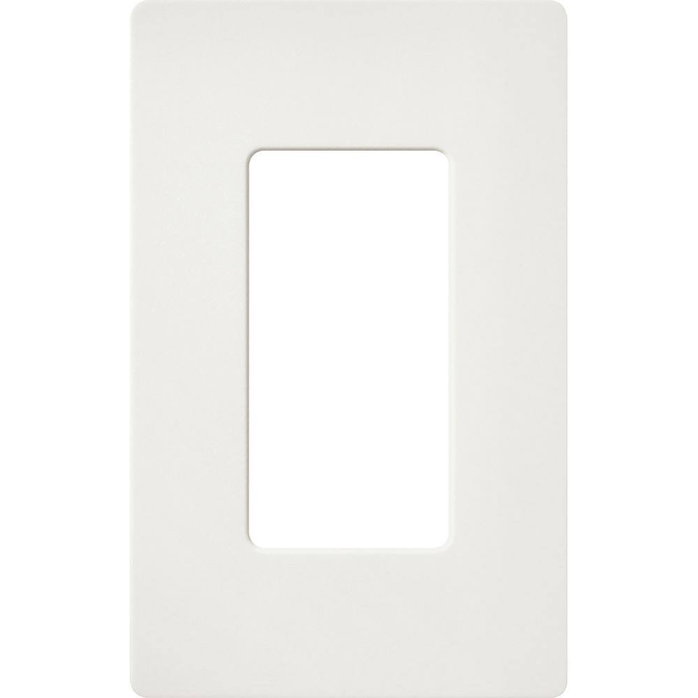 Lutron SC-4-RW Claro & Satin Colors Wallplate in Satin Architectural White