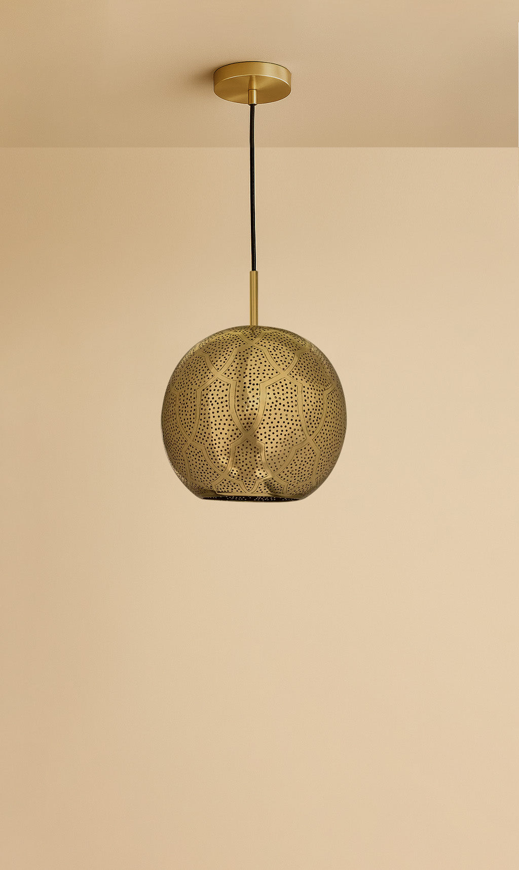 Dounia Home - DH-ARIPENLIG-SM-BRS - Aria Pendant Light - Polished Brass