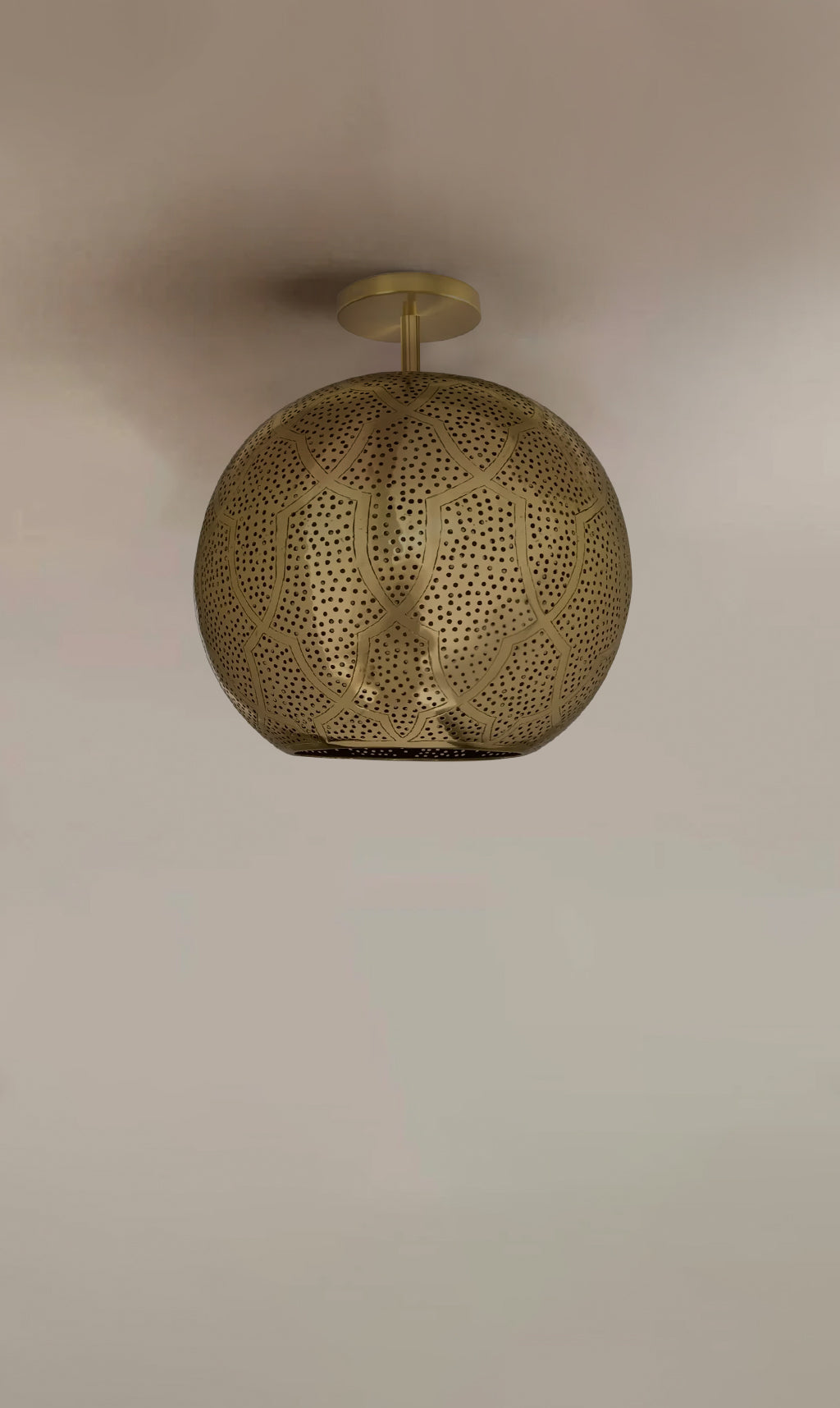 Dounia Home - DH-ARISEMFLU-SM-BRS - Aria Semi-flush Mount - Polished Brass