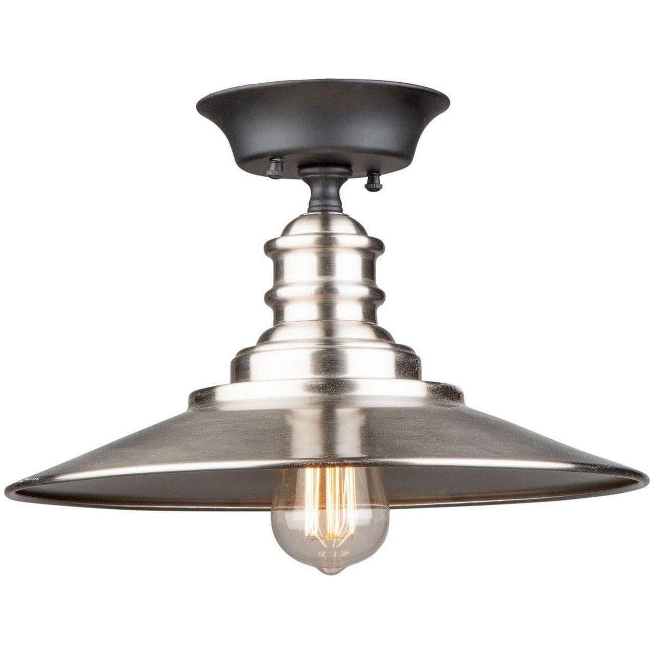 Artcraft Lighting - Broxton One Light Semi Flush Mount - AC11664BN | Montreal Lighting & Hardware