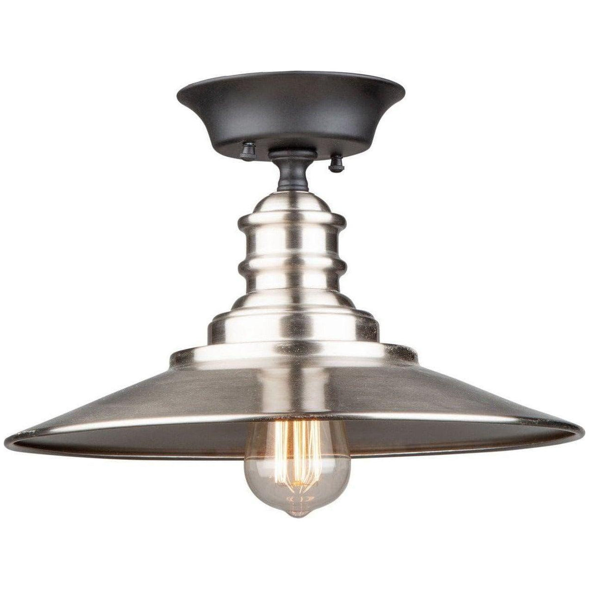 Artcraft Lighting - Broxton One Light Semi Flush Mount - AC11664BN | Montreal Lighting & Hardware