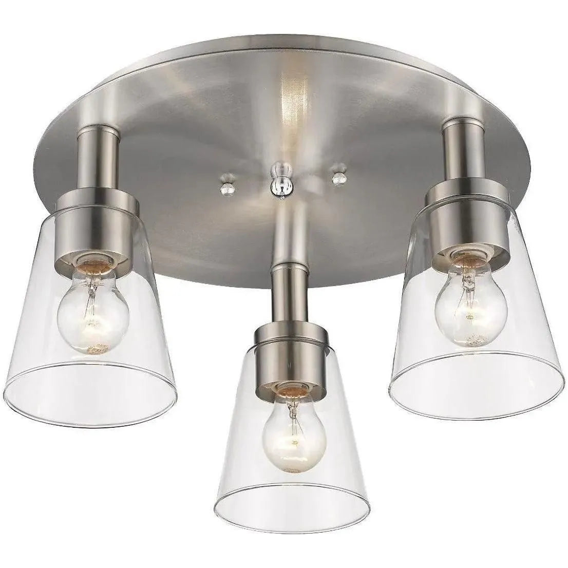 Artcraft Lighting - Clarence Three Light Flush Mount - AC10768BN | Montreal Lighting & Hardware