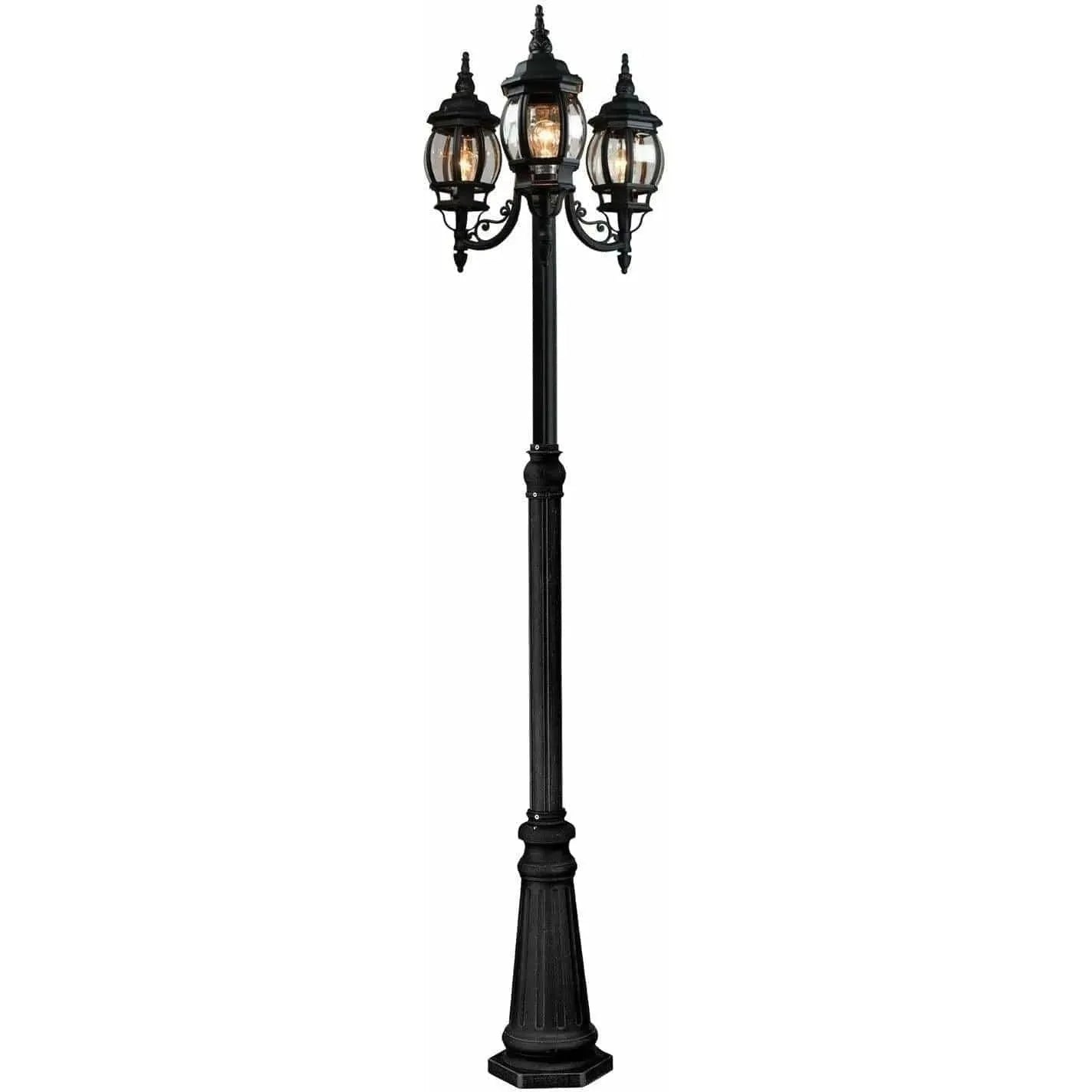 Artcraft Lighting - Classico Three Light Outdoor Post Mount - AC8099BK | Montreal Lighting & Hardware