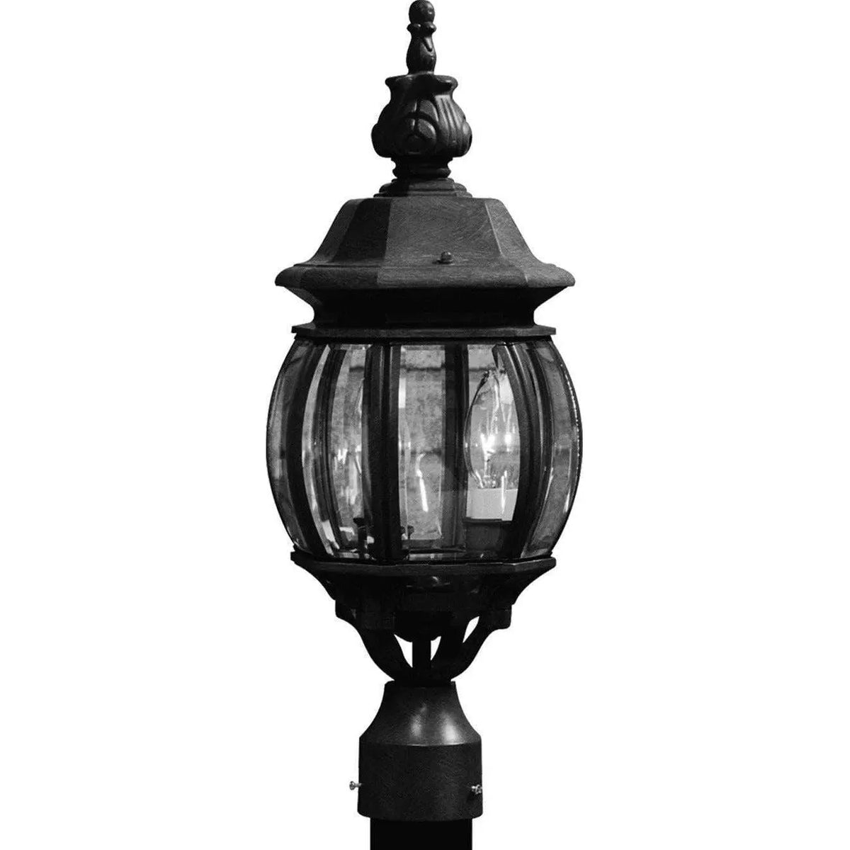 Artcraft Lighting - Classico Three Light Outdoor Post Mount - AC8363BK | Montreal Lighting & Hardware