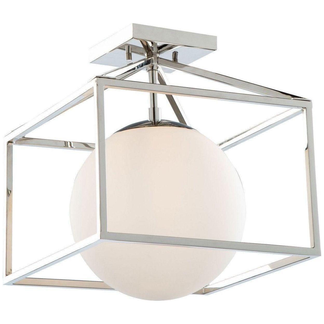 Artcraft Lighting - Eclipse One Light Semi Flush Mount - SC13274PN | Montreal Lighting & Hardware