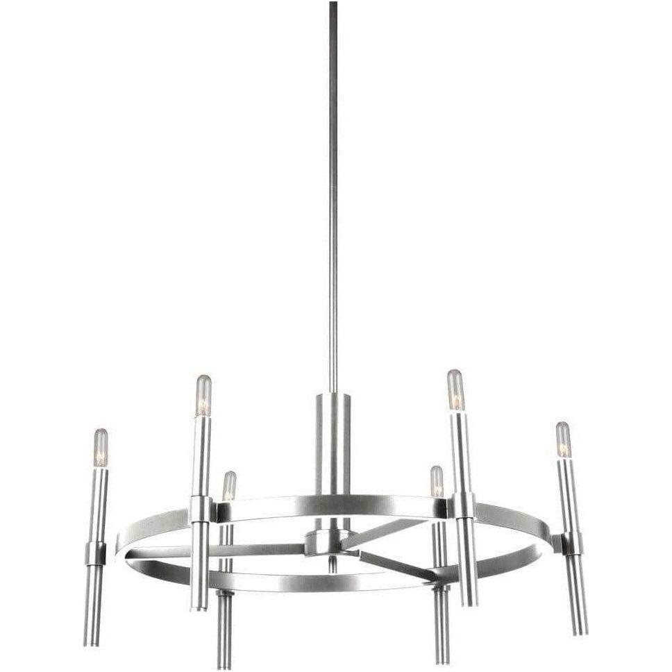 Artcraft Lighting - Encore Six Light Chandelier - AC10666PN | Montreal Lighting & Hardware