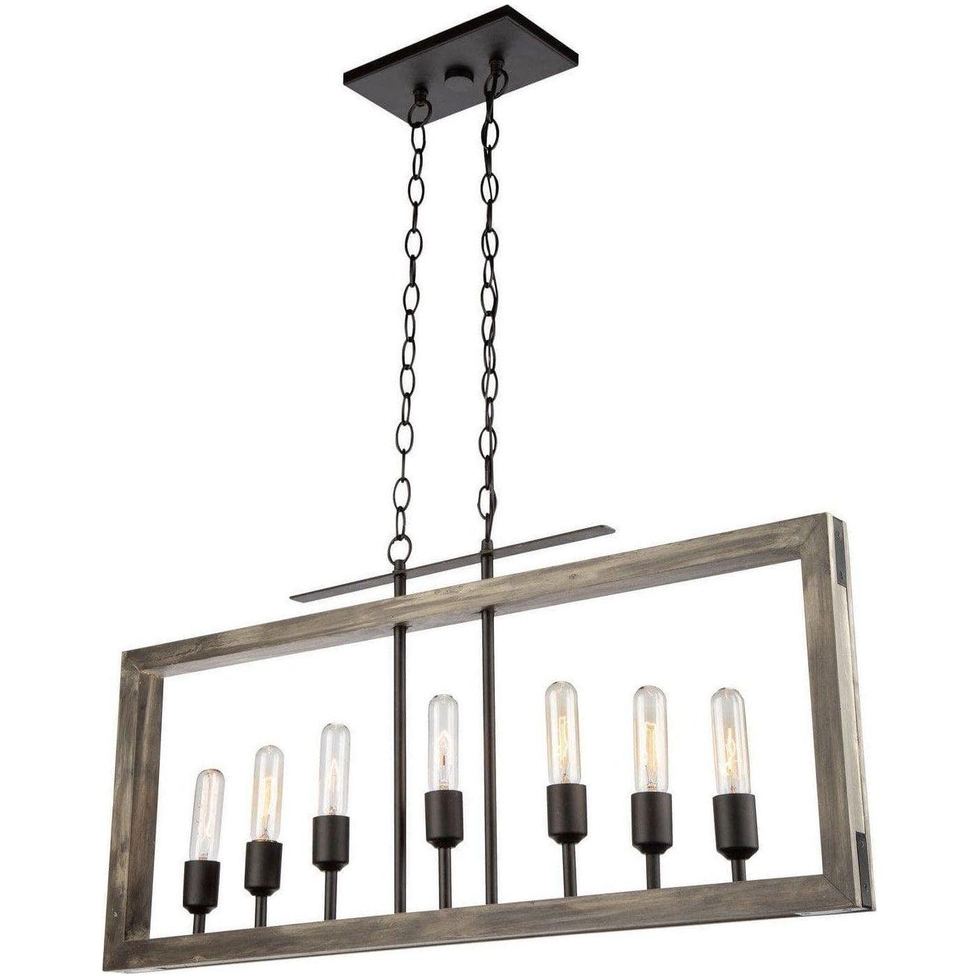 Artcraft Lighting - Gatehouse Seven Light Island Pendant - AC11657BK | Montreal Lighting & Hardware