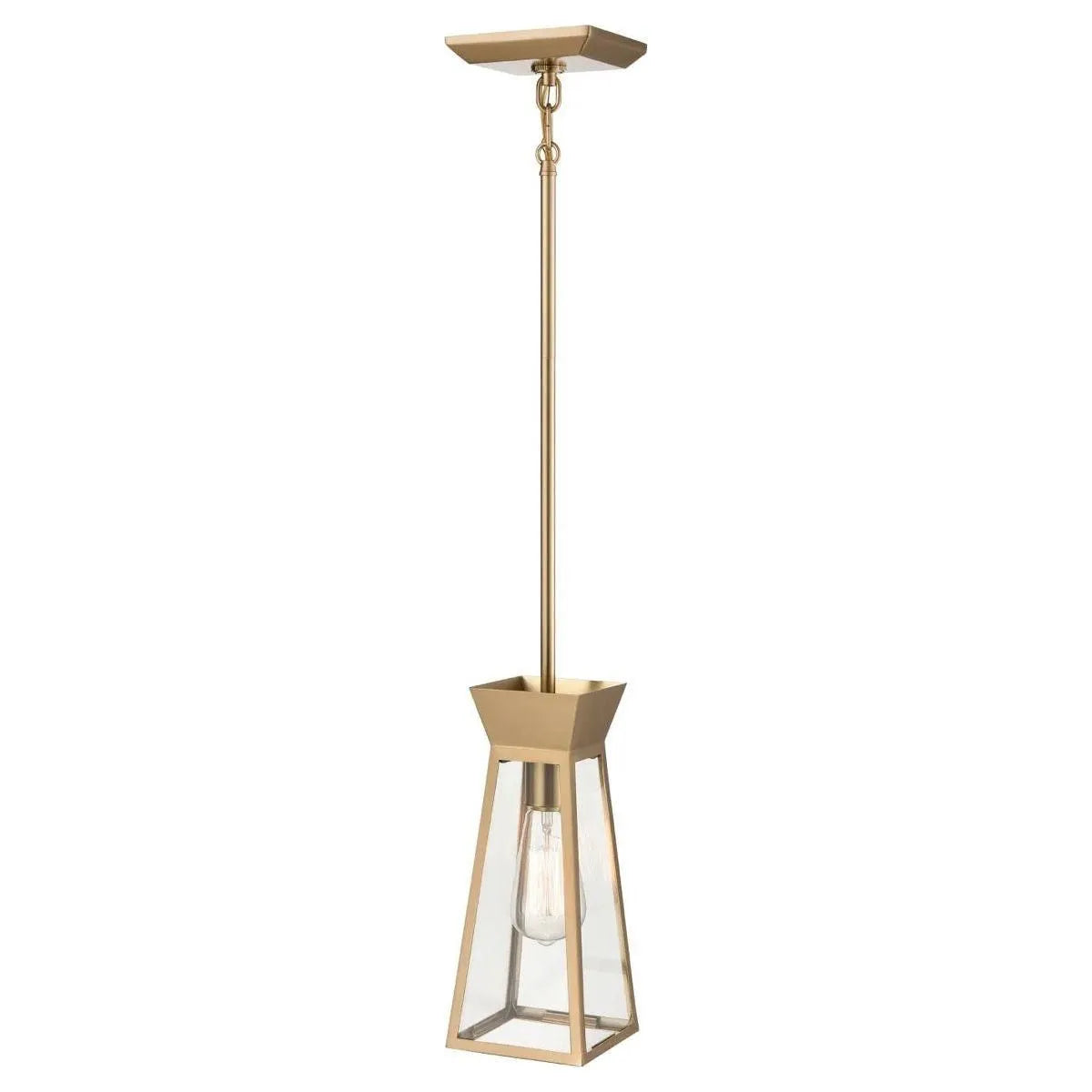 Artcraft Canada - AC11850BK - One Light Pendant - Lucian - Black and Brushed Brass