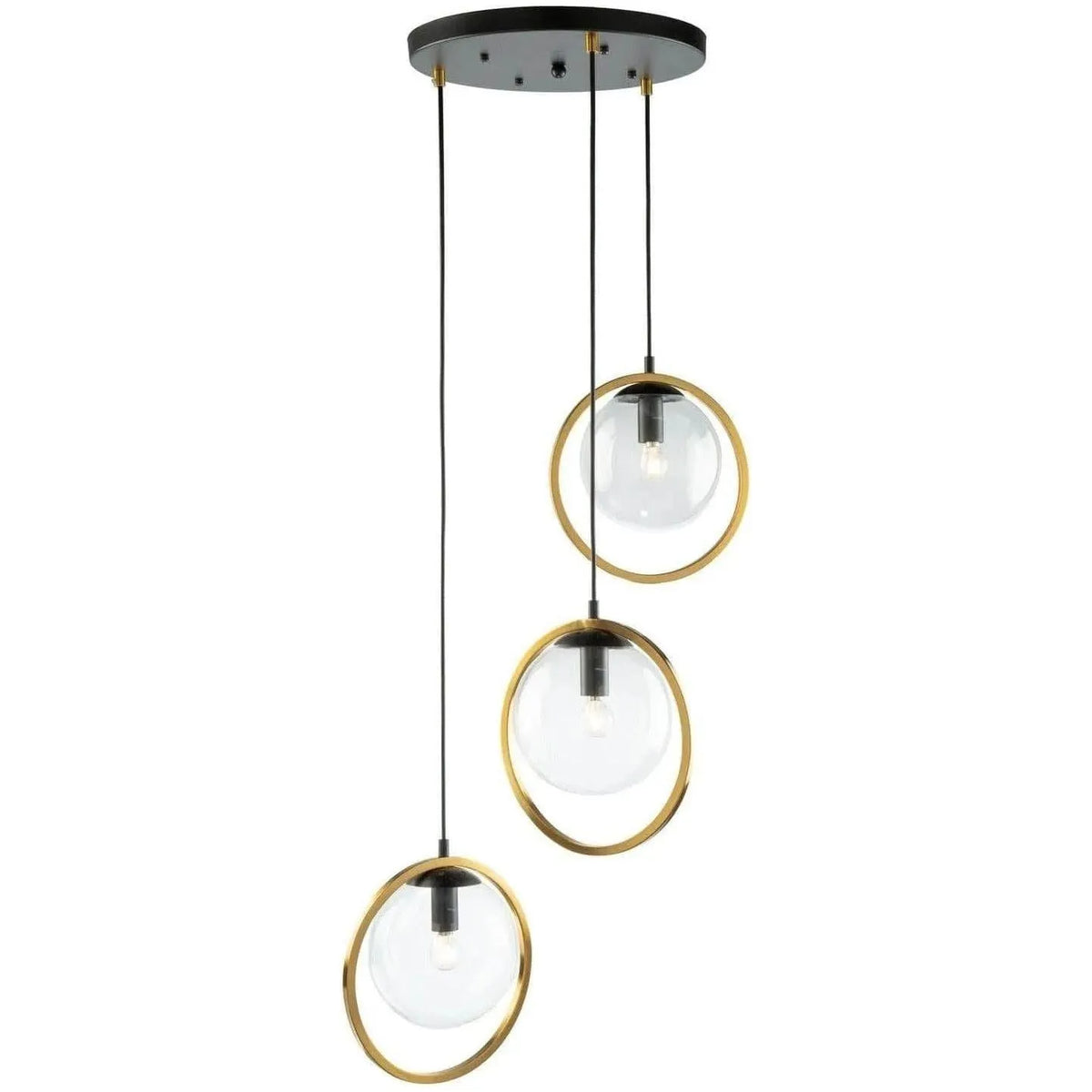 Artcraft Lighting - Lugano Three Light Pendant - AC10893VB | Montreal Lighting & Hardware