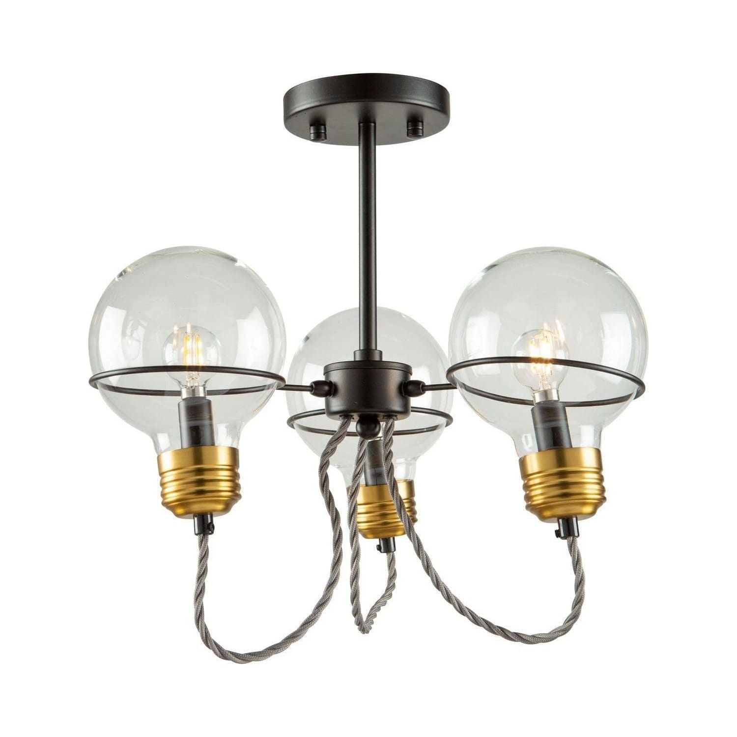 Artcraft Lighting - Martina Semi-Flush Mount - AC11723BK | Montreal Lighting & Hardware