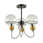 Artcraft Lighting - Martina Semi-Flush Mount - AC11723BK | Montreal Lighting & Hardware
