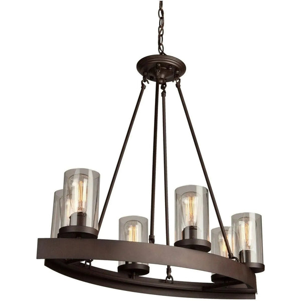 Menlo Park Six Light Suspendu