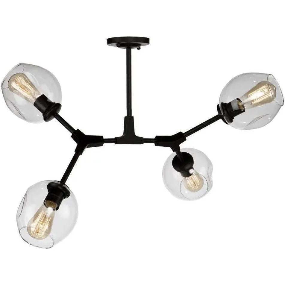 Artcraft Lighting - Organic Four Light Semi Flush Mount - JA14024BK | Montreal Lighting & Hardware