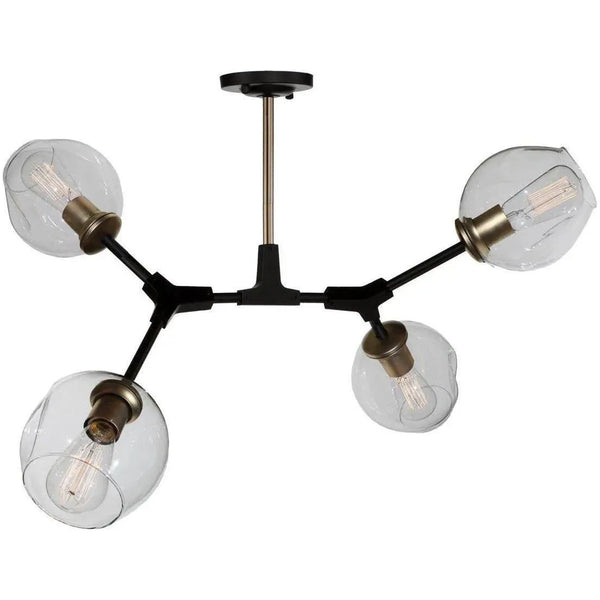 Biologique Four Light Semi Plafonnier