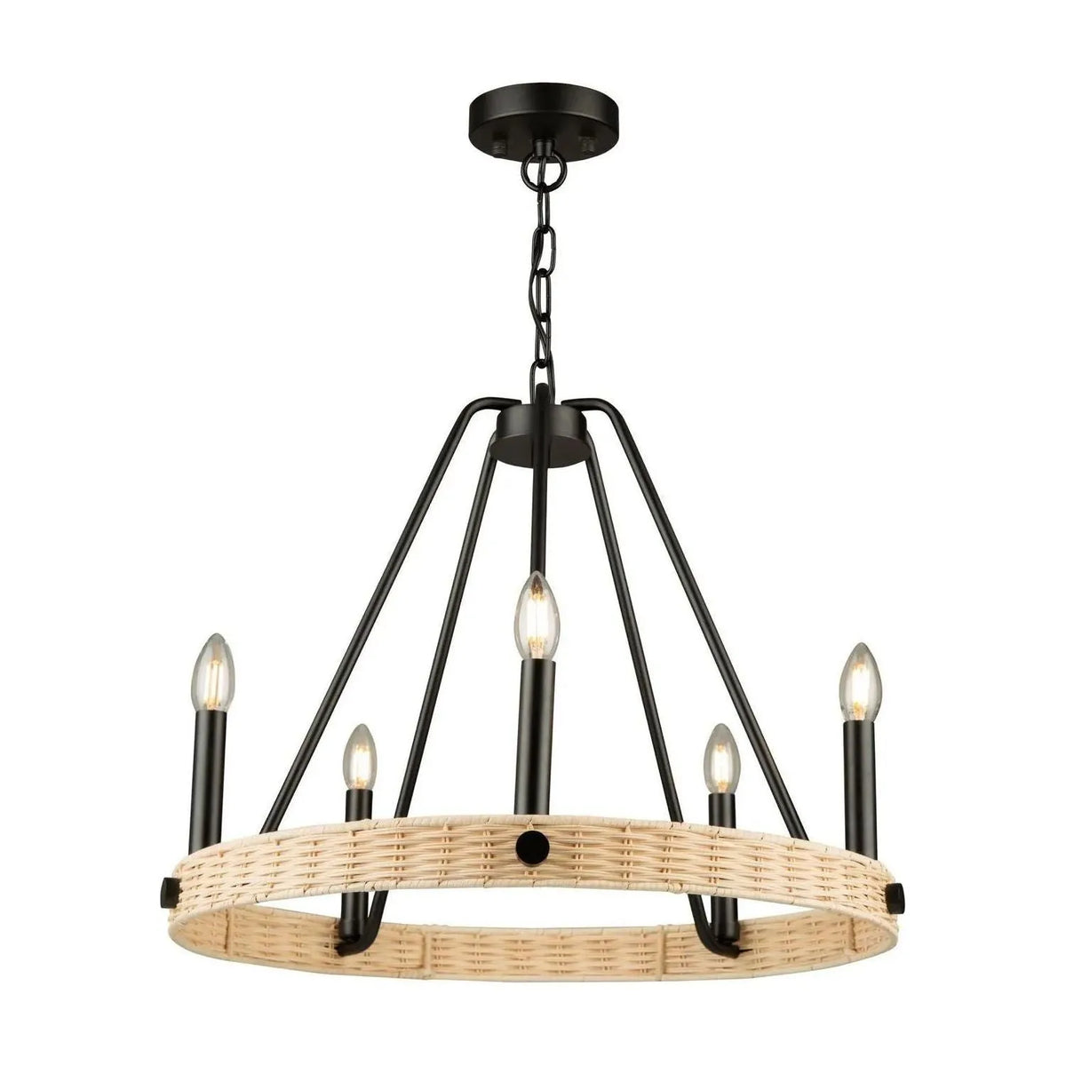 Artcraft Lighting - Perris Chandelier - AC11715BK | Montreal Lighting & Hardware