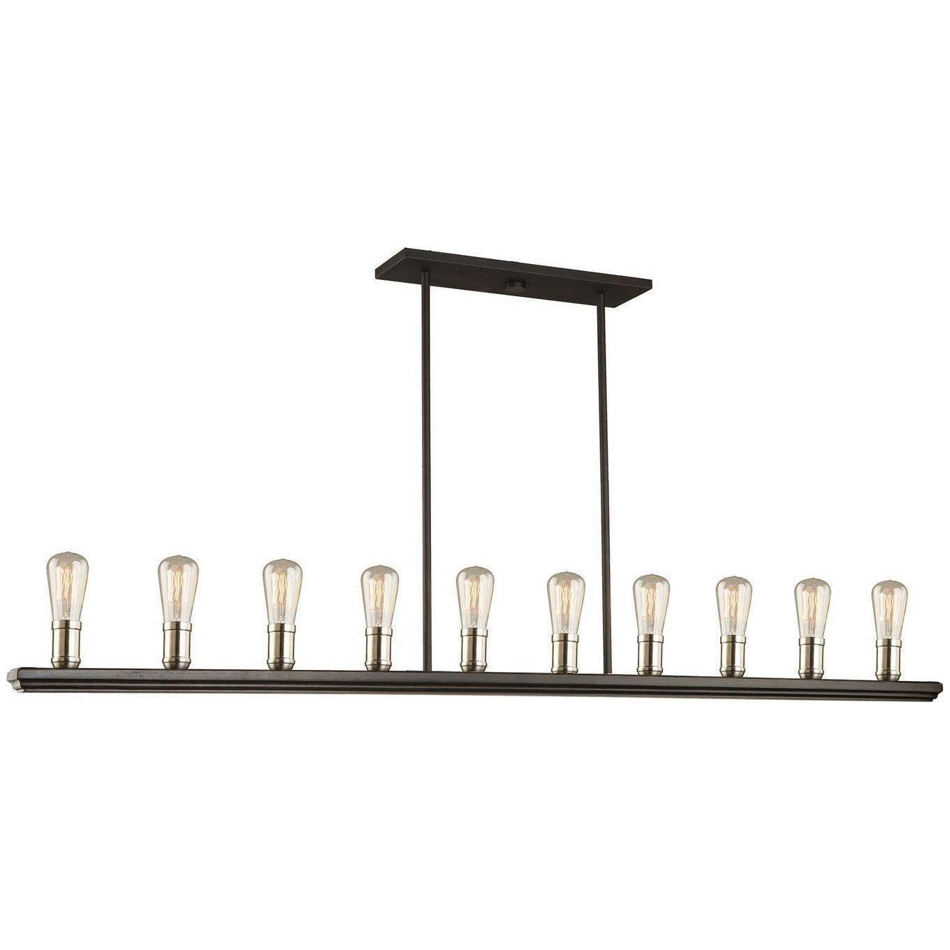 Artcraft Lighting - Sandalwood Ten Light Island Pendant - AC11350BN | Montreal Lighting & Hardware