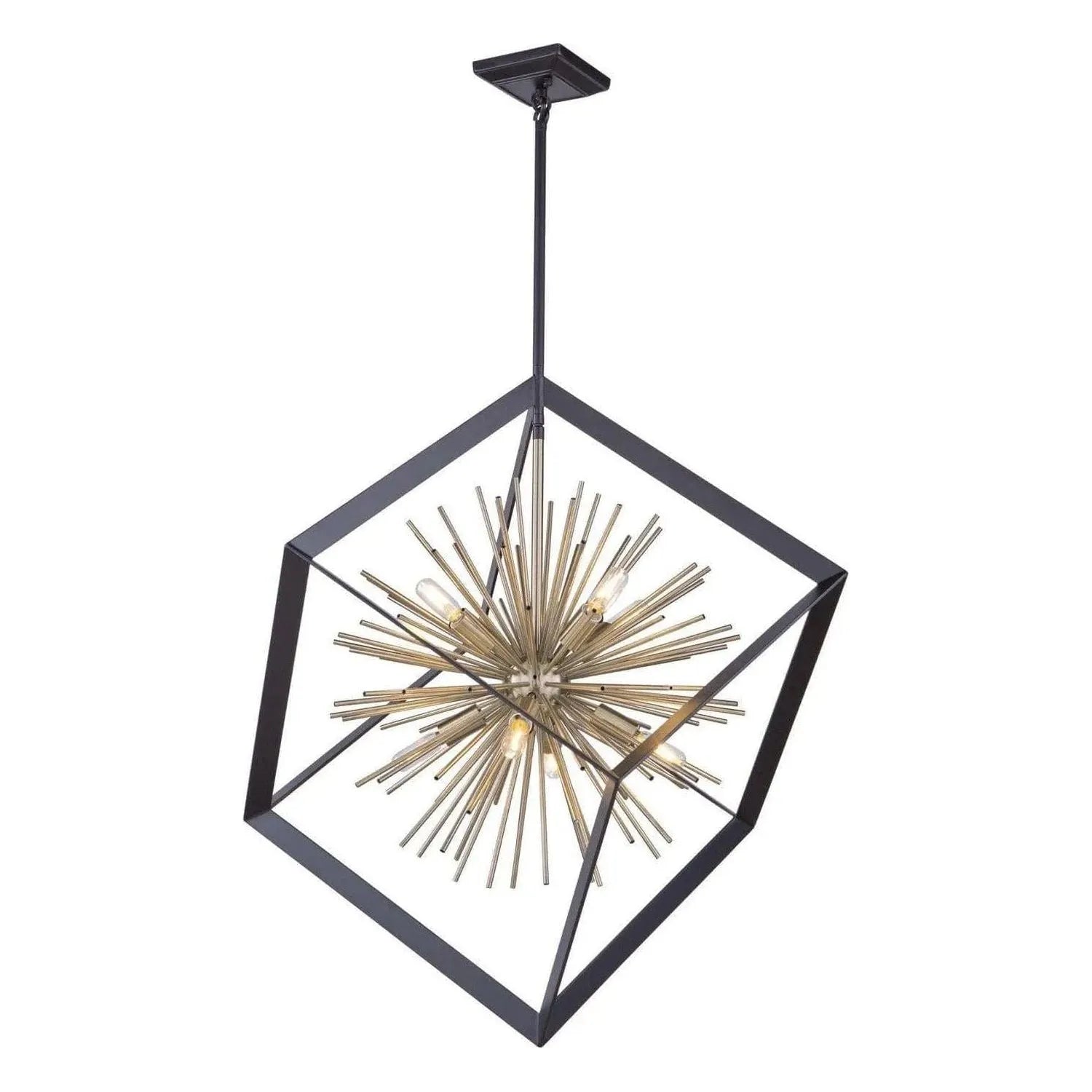 Artcraft Lighting - Sunburst Eight Light Chandelier - AC11440CH | Montreal Lighting & Hardware