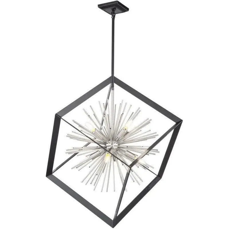 Artcraft Lighting - Sunburst Eight Light Chandelier - AC11440CH | Montreal Lighting & Hardware