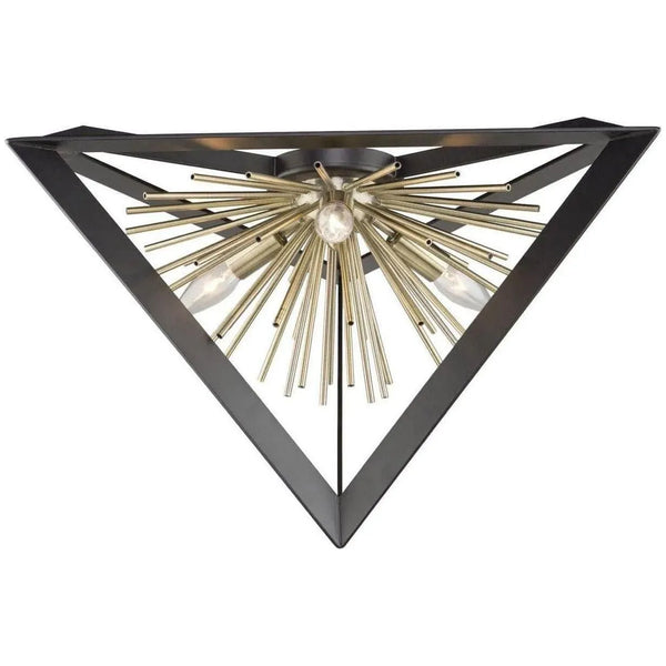 Sunburst Trois Lumières Plafonnier