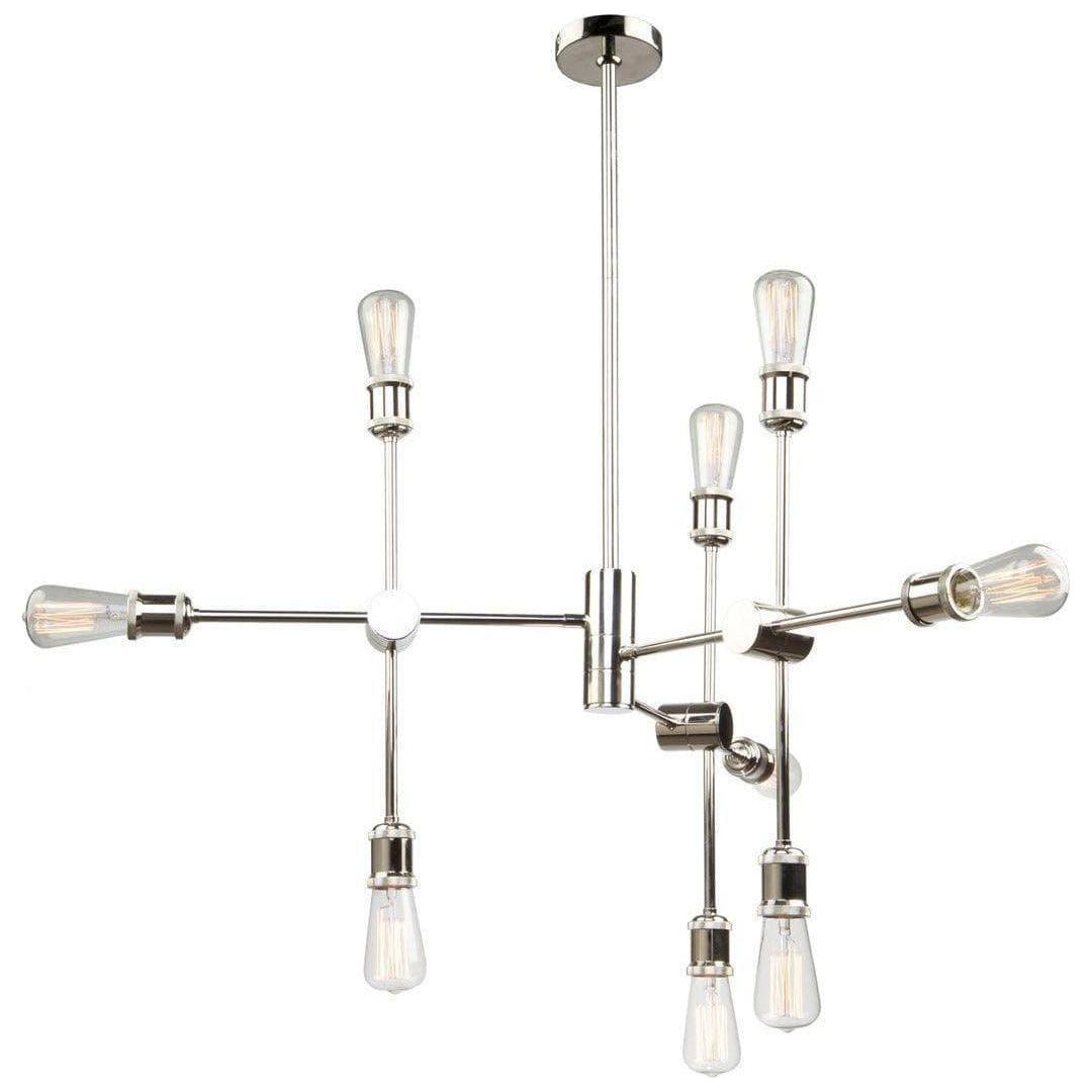 Artcraft Lighting - Tribeca Nine Light Chandelier - AC10789PN | Montreal Lighting & Hardware