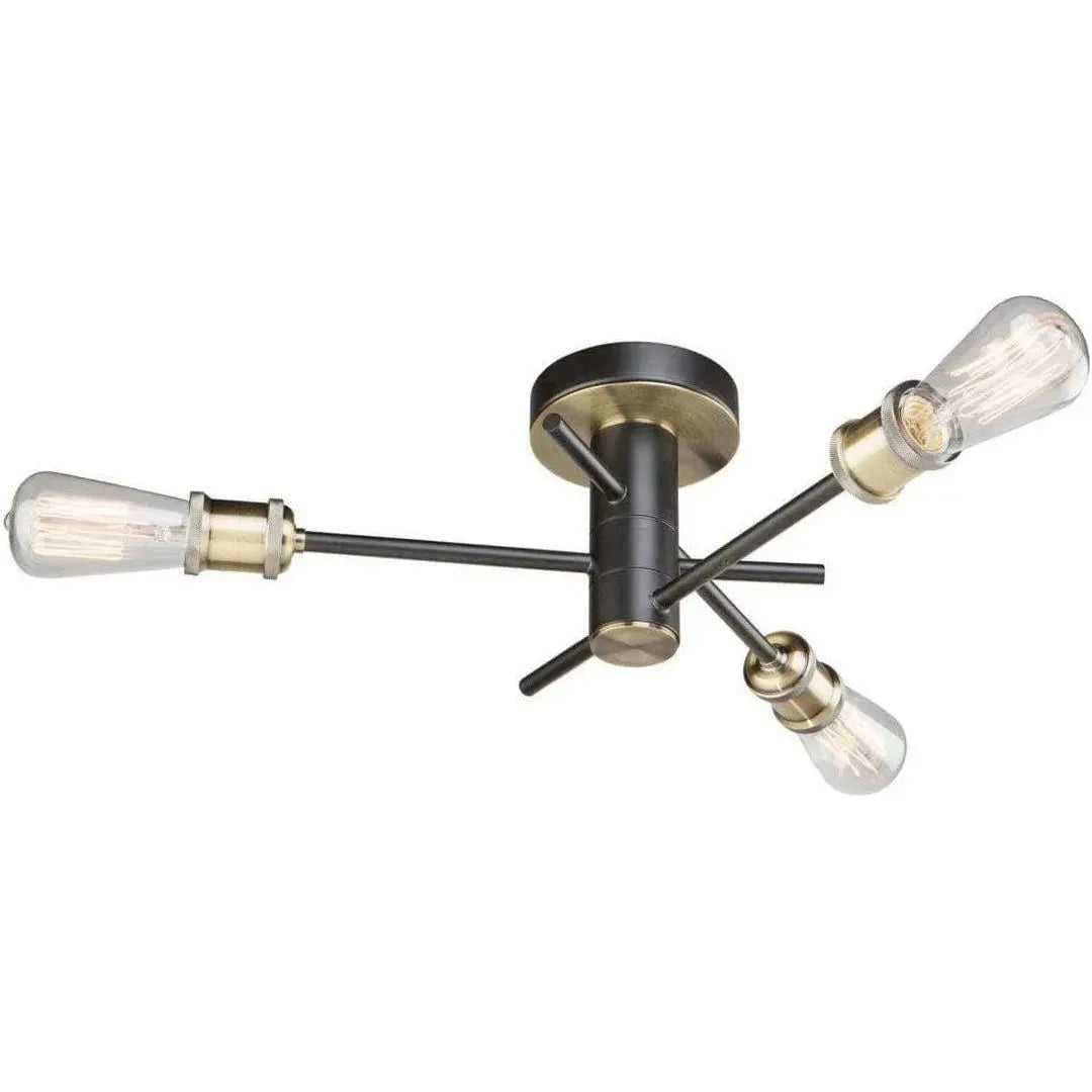 Artcraft Lighting - Tribeca Three Light Flush Mount - AC10783BK | Montreal Lighting & Hardware