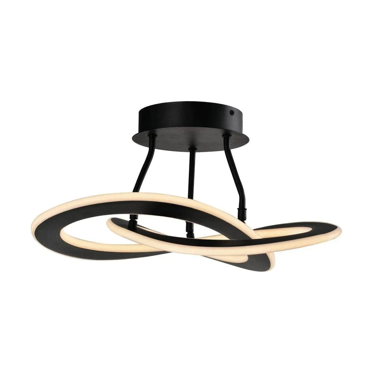 Artcraft Lighting - Wave LED Semi Flushmount - AC7078BK | Montreal Lighting & Hardware