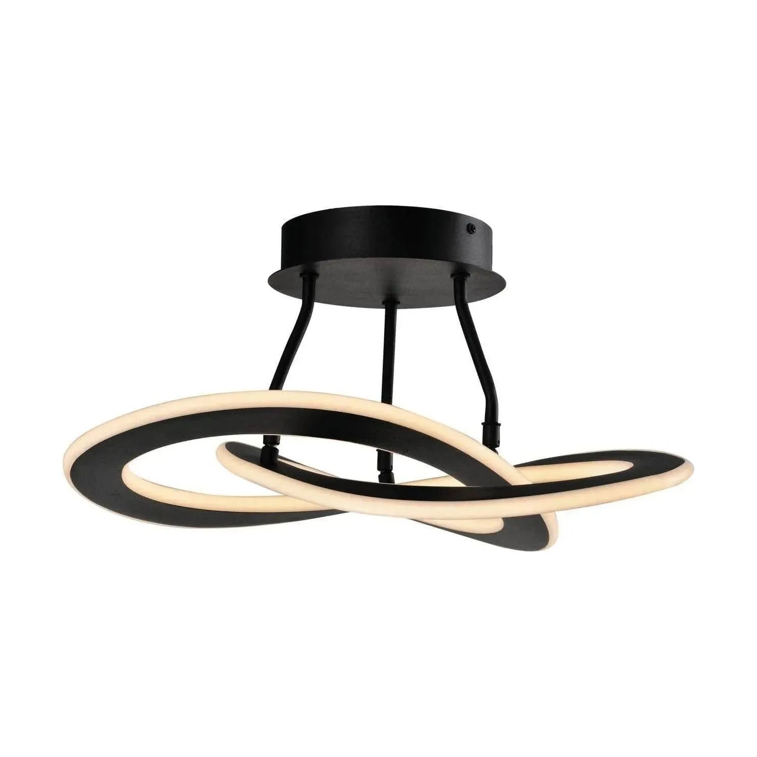 Artcraft Lighting - Wave LED Semi Flushmount - AC7078BK | Montreal Lighting & Hardware