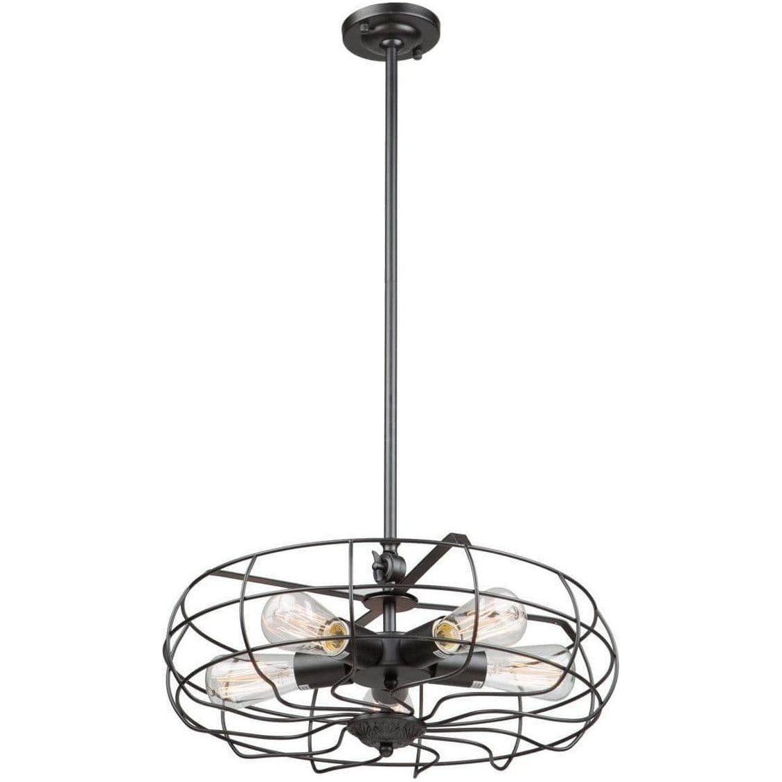 Artcraft Lighting - Windswept Five Light Chandelier - AC10787BK | Montreal Lighting & Hardware