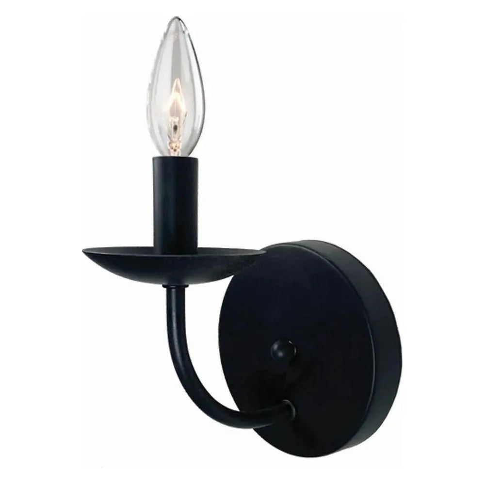 Artcraft Lighting - Wrought Iron One Light Wall Sconce - AC11671BK | Montreal Lighting & Hardware