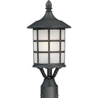 Artcraft Lighting - York Collection One Light Head Post - AC8673BK | Montreal Lighting & Hardware