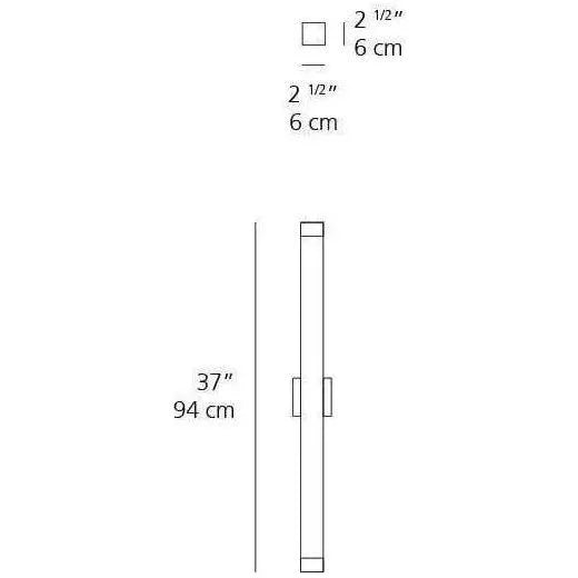 Artemide - 2.5 Square Strip Wall Light - RD902L93006A | Montreal Lighting & Hardware