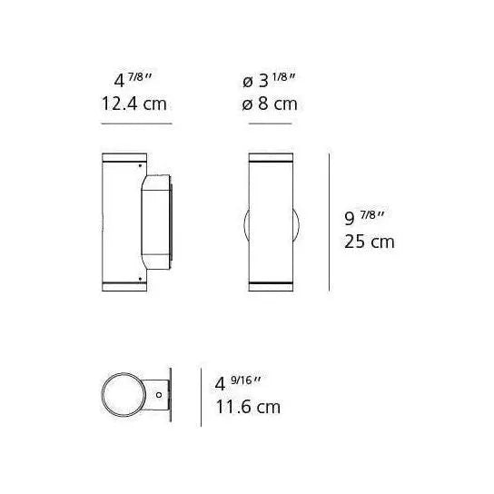 Artemide - Calumet Outdoor Double Wall Light - T41922NW18 | Montreal Lighting & Hardware