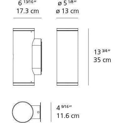 Artemide - Calumet Outdoor Double Wall Light - T41922NW18 | Montreal Lighting & Hardware