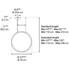 Artemide - Discovery Vertical Suspension - 1992038A | Montreal Lighting & Hardware