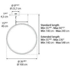 Artemide - Discovery Vertical Suspension - 1992038A | Montreal Lighting & Hardware