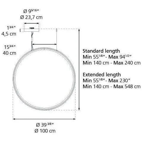 Artemide - Discovery Vertical Suspension - 1992038A | Montreal Lighting & Hardware