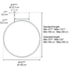 Artemide - Discovery Vertical Suspension - 1992038A | Montreal Lighting & Hardware