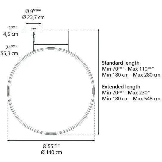 Artemide - Discovery Vertical Suspension - 1992038A | Montreal Lighting & Hardware
