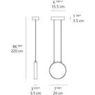 Artemide - Eclittica Pendant - DDEC01002038 | Montreal Lighting & Hardware