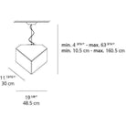 Artemide - Edge 30 Suspension - 1294018A | Montreal Lighting & Hardware