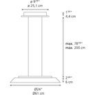 Artemide - Febe Suspension Lamp - 0242W28A | Montreal Lighting & Hardware