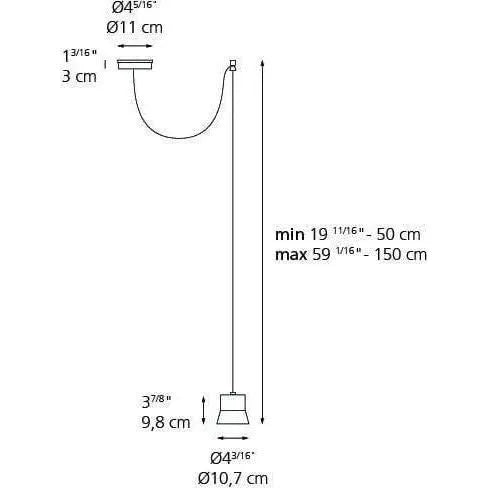 Artemide - Gio Off Center Pendant - 0231028A | Montreal Lighting & Hardware