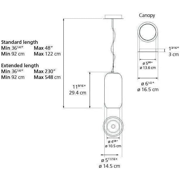 Artemide - Gople Mini Suspension - 1406058A | Montreal Lighting & Hardware