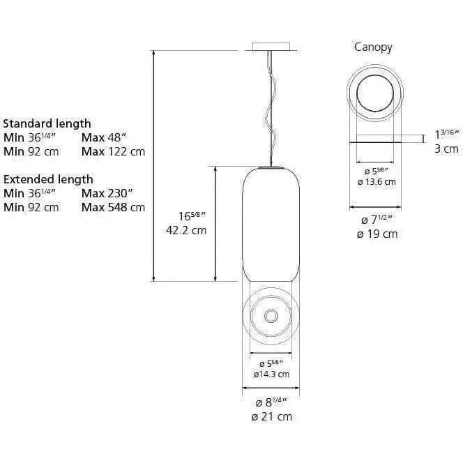 Artemide - Gople Pendant - 1405058A | Montreal Lighting & Hardware