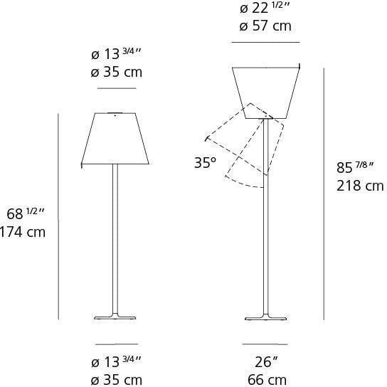 Artemide - Melampo Mega Floor Lamp - 0577028A | Montreal Lighting & Hardware